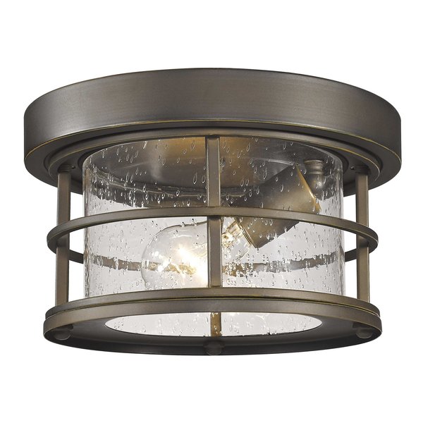 Z-Lite Exterior Additions 1 Light Outdoor, Oil Rubbed Bronze And Clear Seedy 555F-ORB